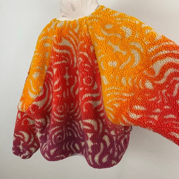 FP Movement - Free People Hit The Slopes Printed Fleece Jacket - Marigold - XS - Picture 8 of 11